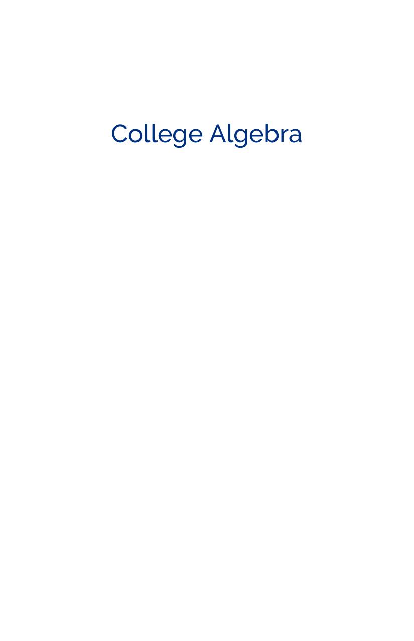 College Algebra cover